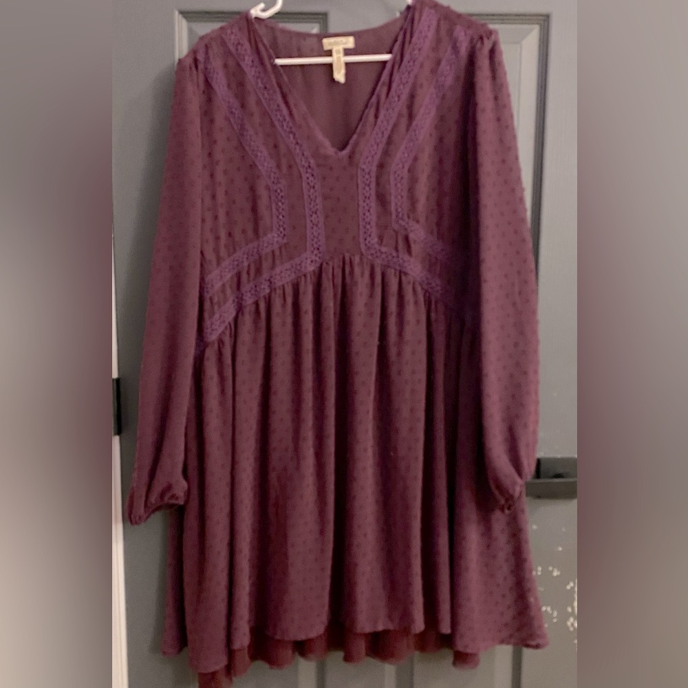 Matilda Jane Long Sleeve Dark Purple Dress